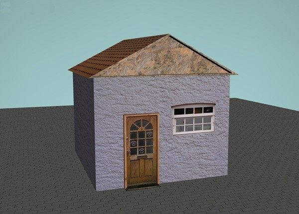 free house games 3d model - house low poly for game by Confusionghost